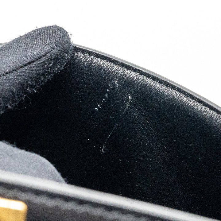 Celine mini classic box bag calfskin black