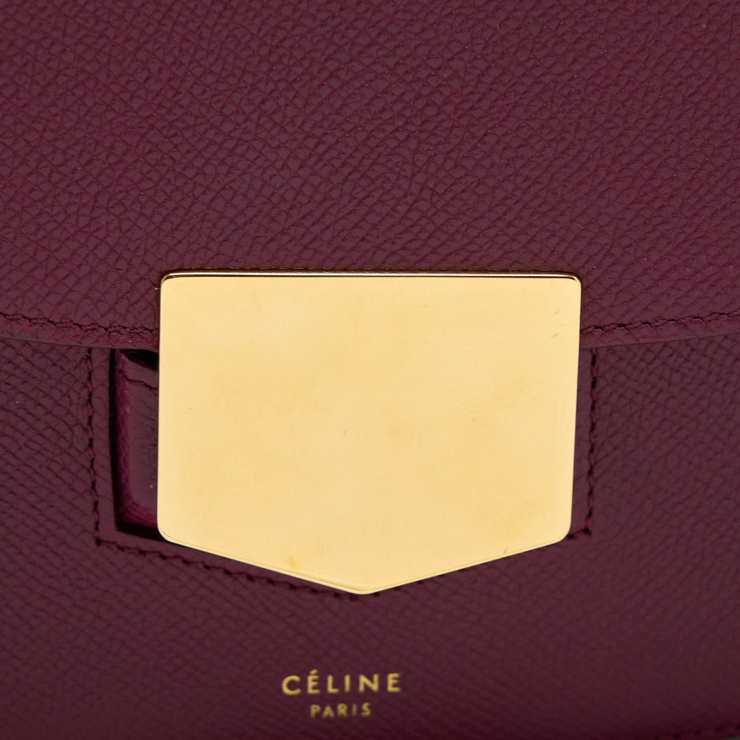 Celine Compact Trotteur Crossbody Shoulder Bag Dark Purple