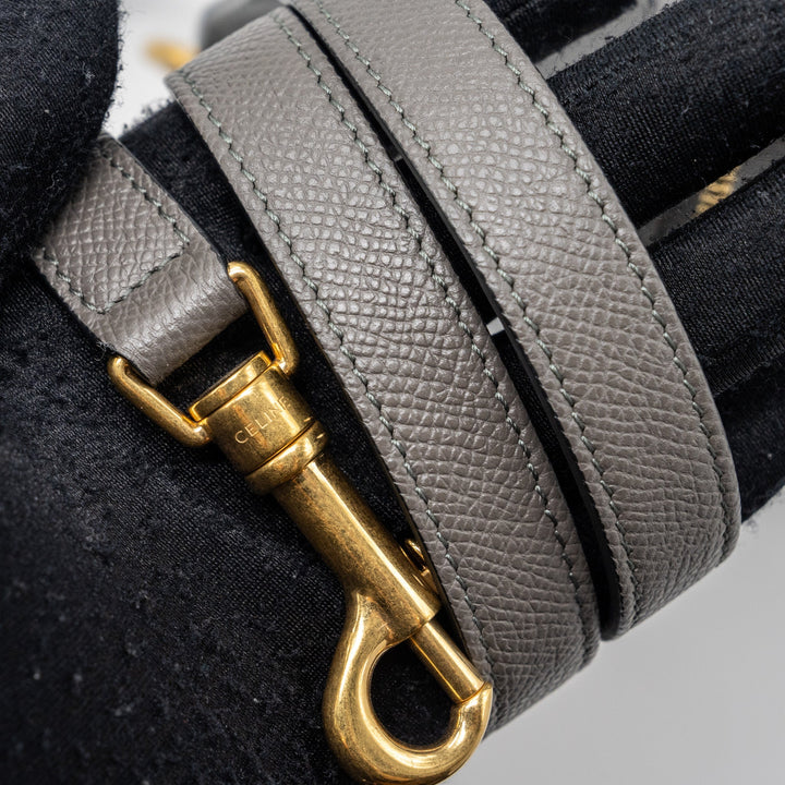 Celine Mini Belt Bag Grained Calfskin Dark Grey