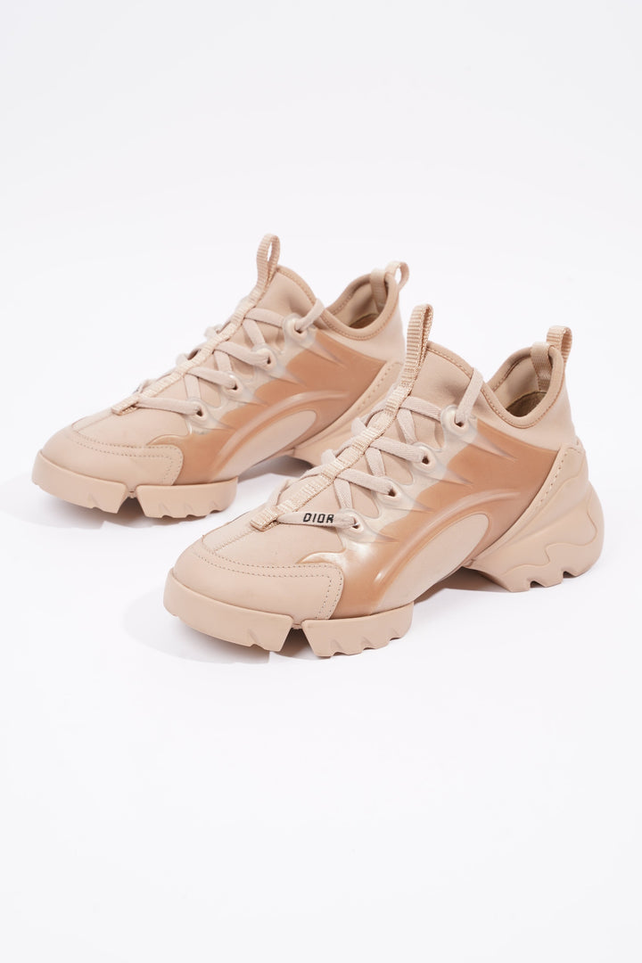 Christian Dior Womens D Connect Sneaker Nude Technical Fabric EU 35 / UK 2