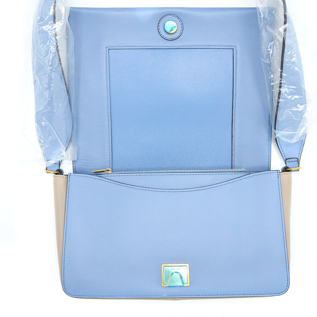 Celine Medium Frame Bag Multicolour Blue/Light Taupe
