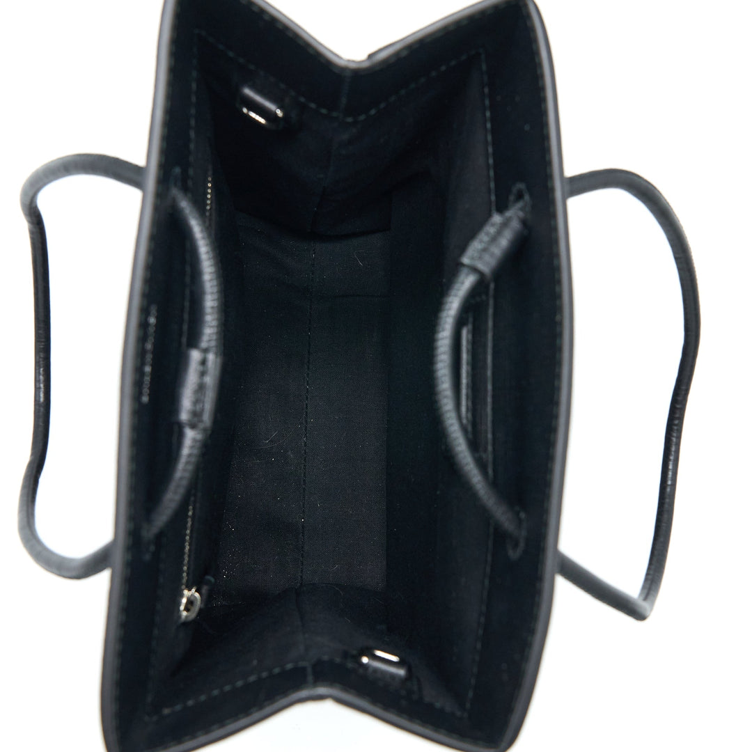 Top Quality Balenciaga Top Handle Shopping Tote Bag Calfskin Black SHW