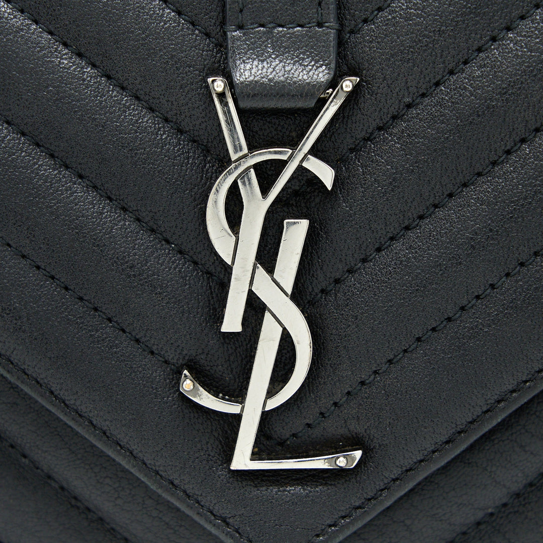 Saint Laurent/YSL Quilted Medium College Bag Lambskin Black Ruthenium Hardware