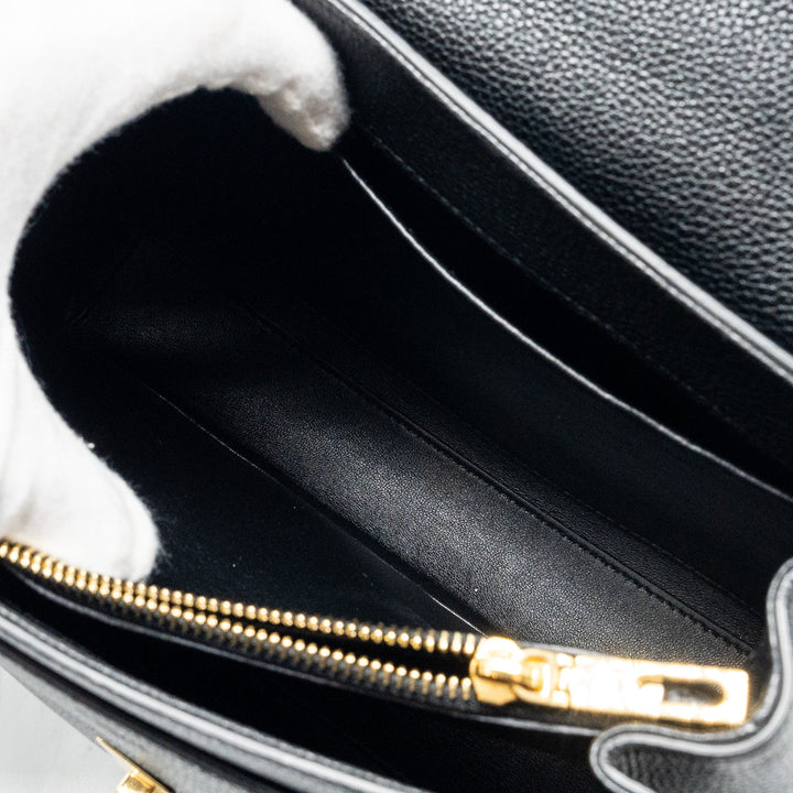 Top Quality Celine Small 16 Bag Grained Calfskin Black