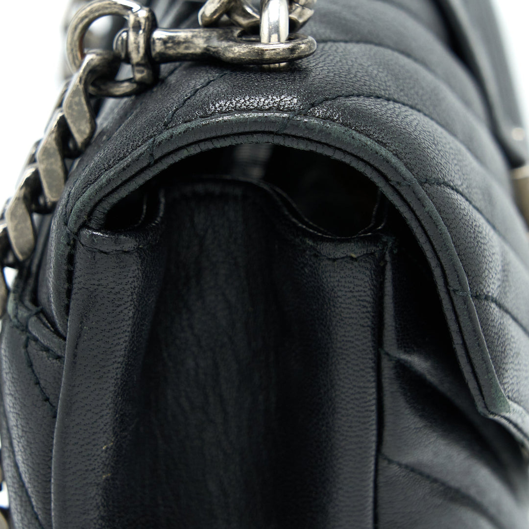 Saint Laurent/YSL Quilted Medium College Bag Lambskin Black Ruthenium Hardware
