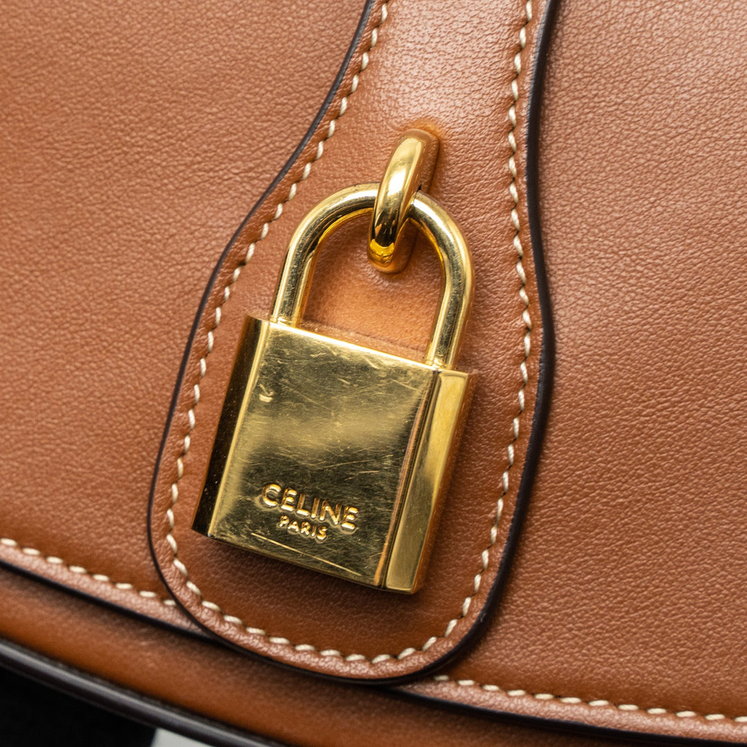 Celine Clutch On Strap Tabou Calfskin Tan