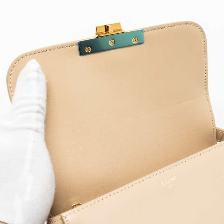 Top Quality Celine Teen Triomphe Bag Calfskin Light Beige