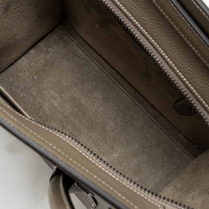 Celine Micro Luggage Bag Calfskin Grey