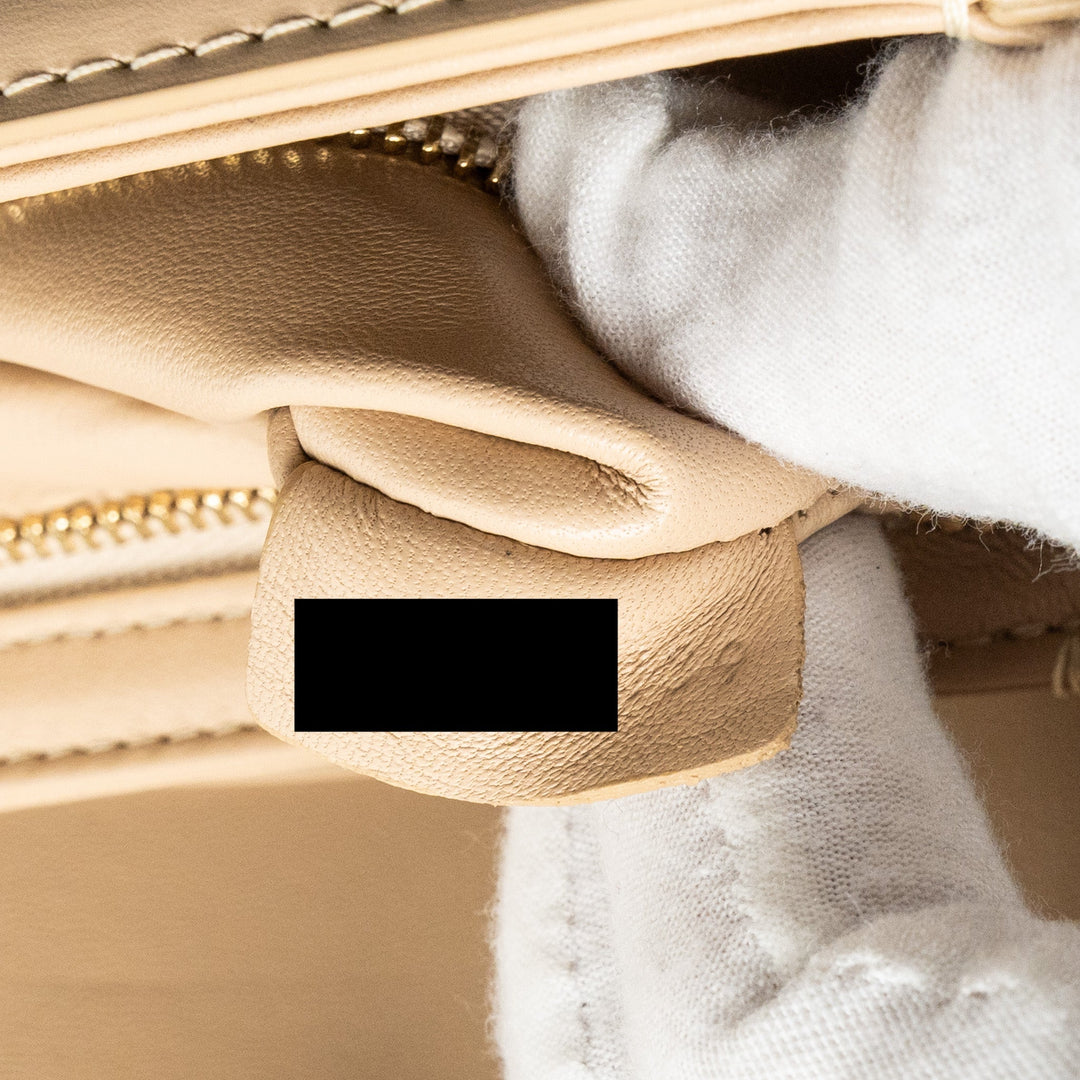 Top Quality Celine Teen Triomphe Bag Calfskin Light Beige