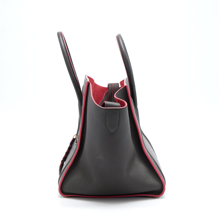 Celine Large Phantom Luggage Bag Calfskin Dark Grey/Pink