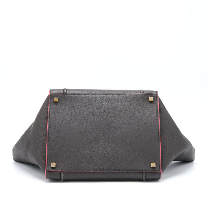 Celine Large Phantom Luggage Bag Calfskin Dark Grey/Pink
