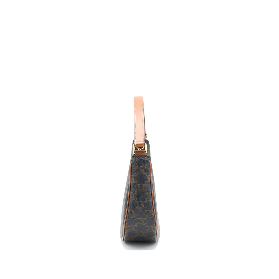 Celine Ava Bag in Triomphe Canvas/Calfskin Tan