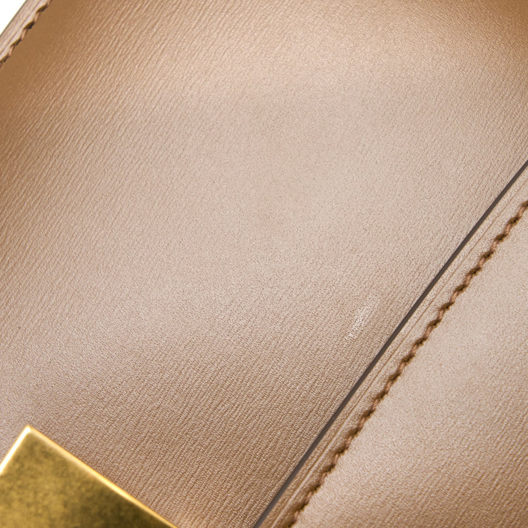 Celine Medium Classic Box Bag Calfskin Caramel Brushed