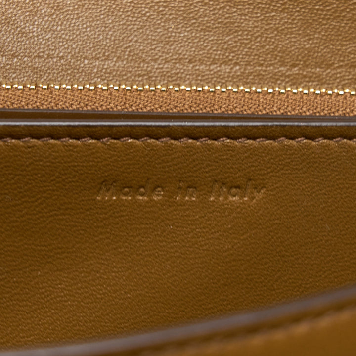Celine Medium Classic Box Bag Calfskin Caramel Brushed