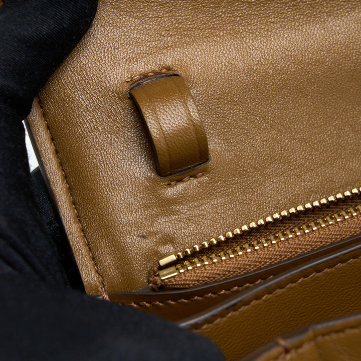 Celine Medium Classic Box Bag Calfskin Caramel Brushed