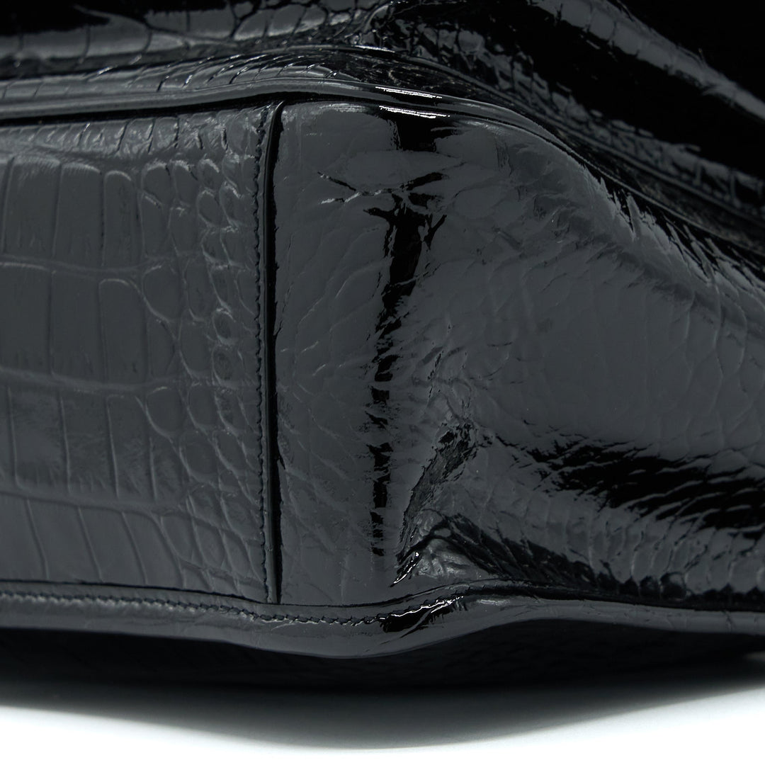 Saint Laurent Medium Niki Chain Bag Patent Black SHW