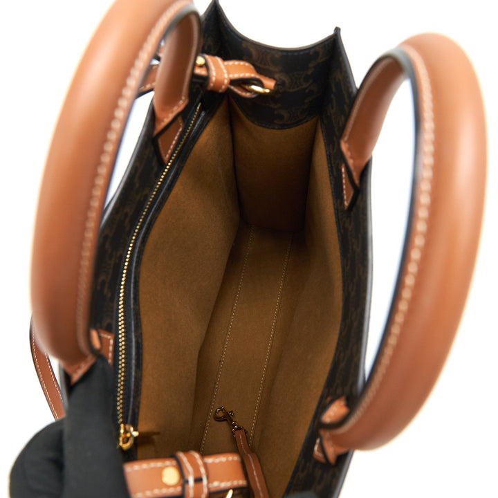 Celine Small Vertical Cabas in Triomphe Canvas