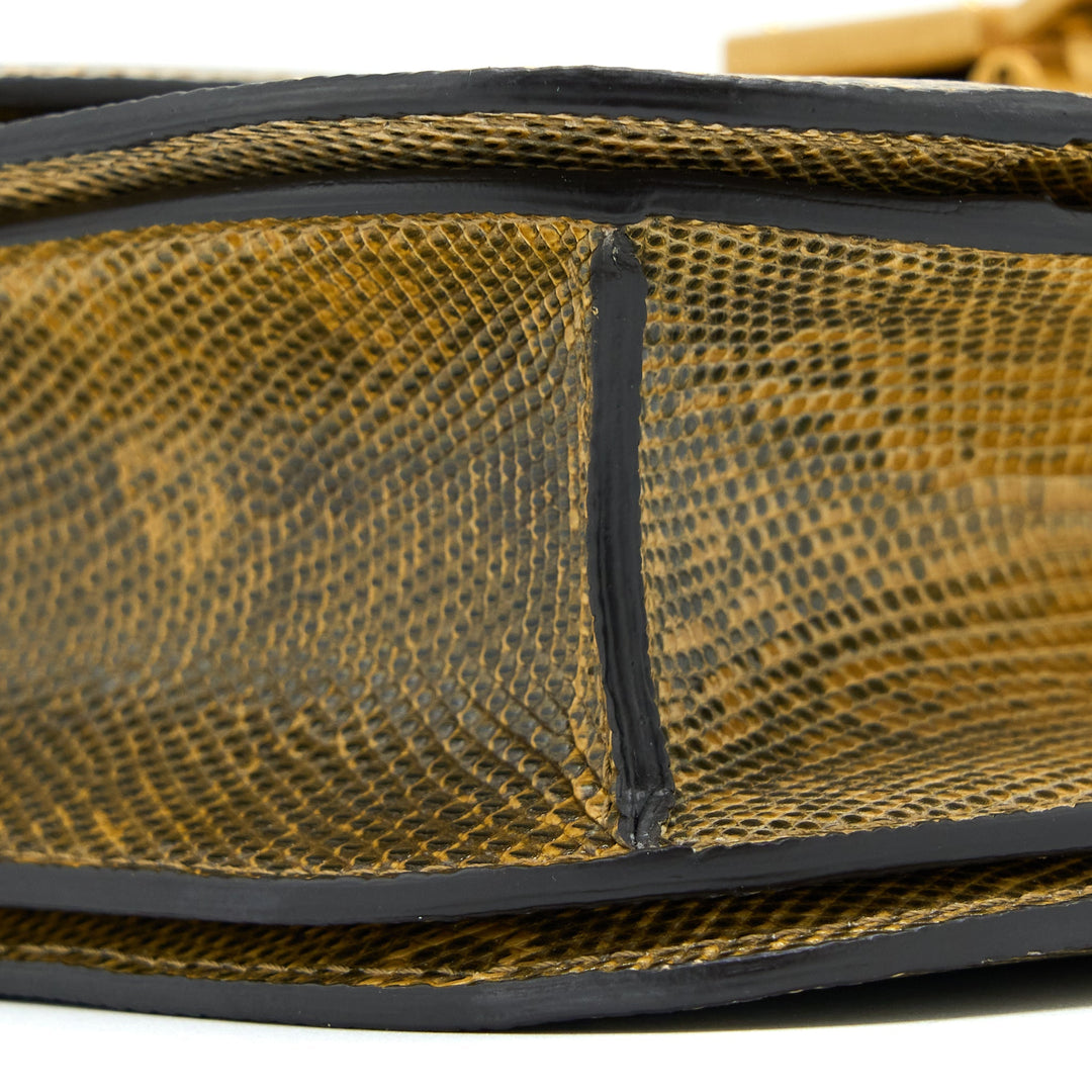 Celine Medium Box Lizard Natural Brushed