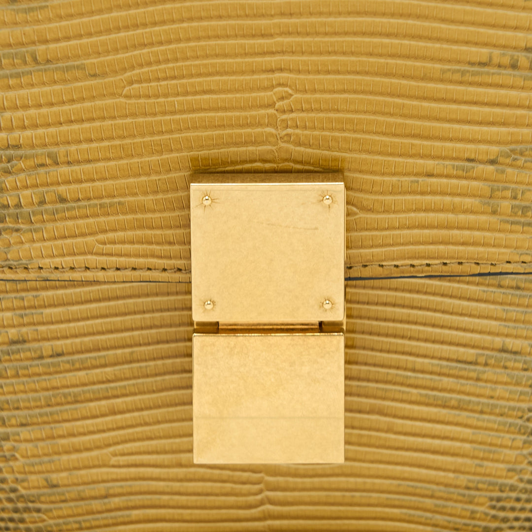 Celine Medium Box Lizard Natural Brushed