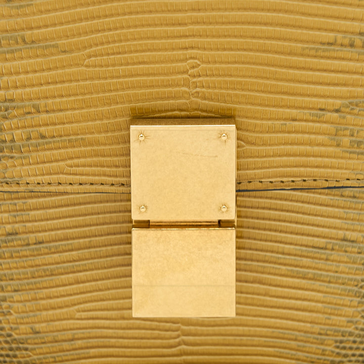 Celine Medium Box Lizard Natural Brushed