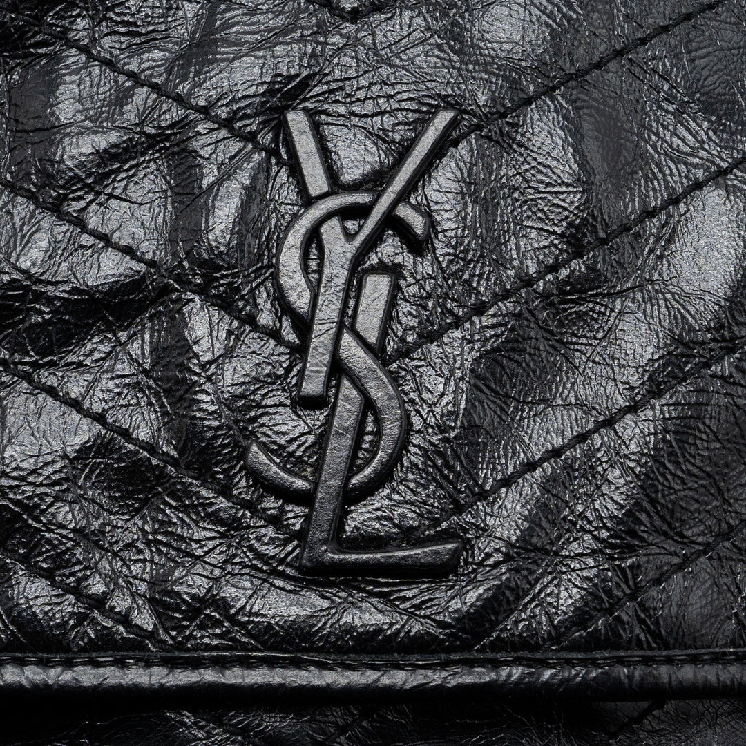 Saint laurent Medium Niki calfskin leather black SHW