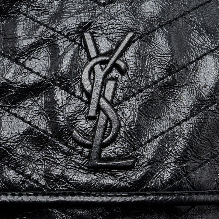 Saint laurent Medium Niki calfskin leather black SHW