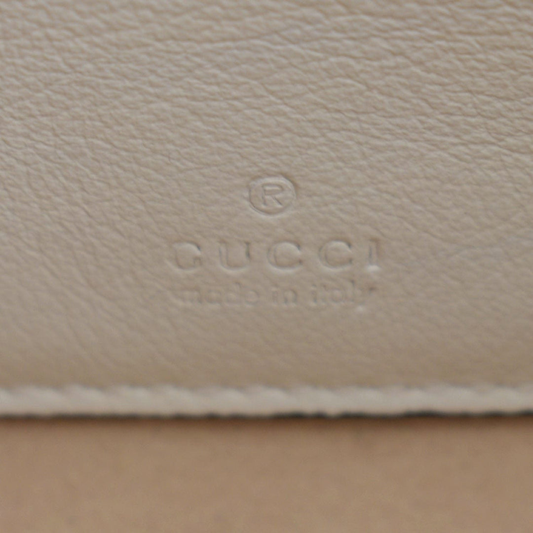 GUCCI Rajah Mini Leather Chain Shoulder Bag White 573797
