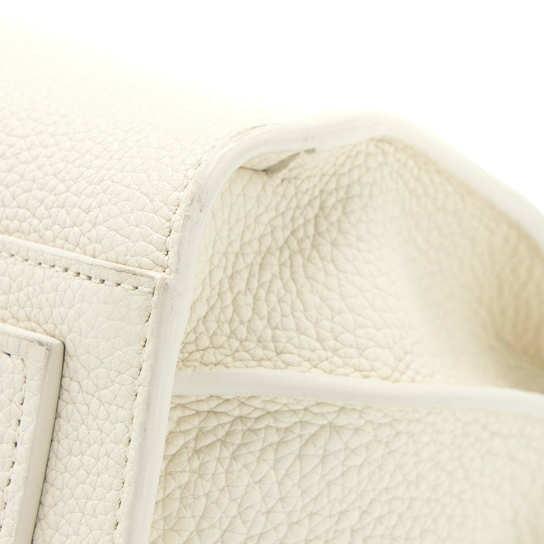 Saint Laurent Sac De Jour Tote Bag Calfskin White SHW