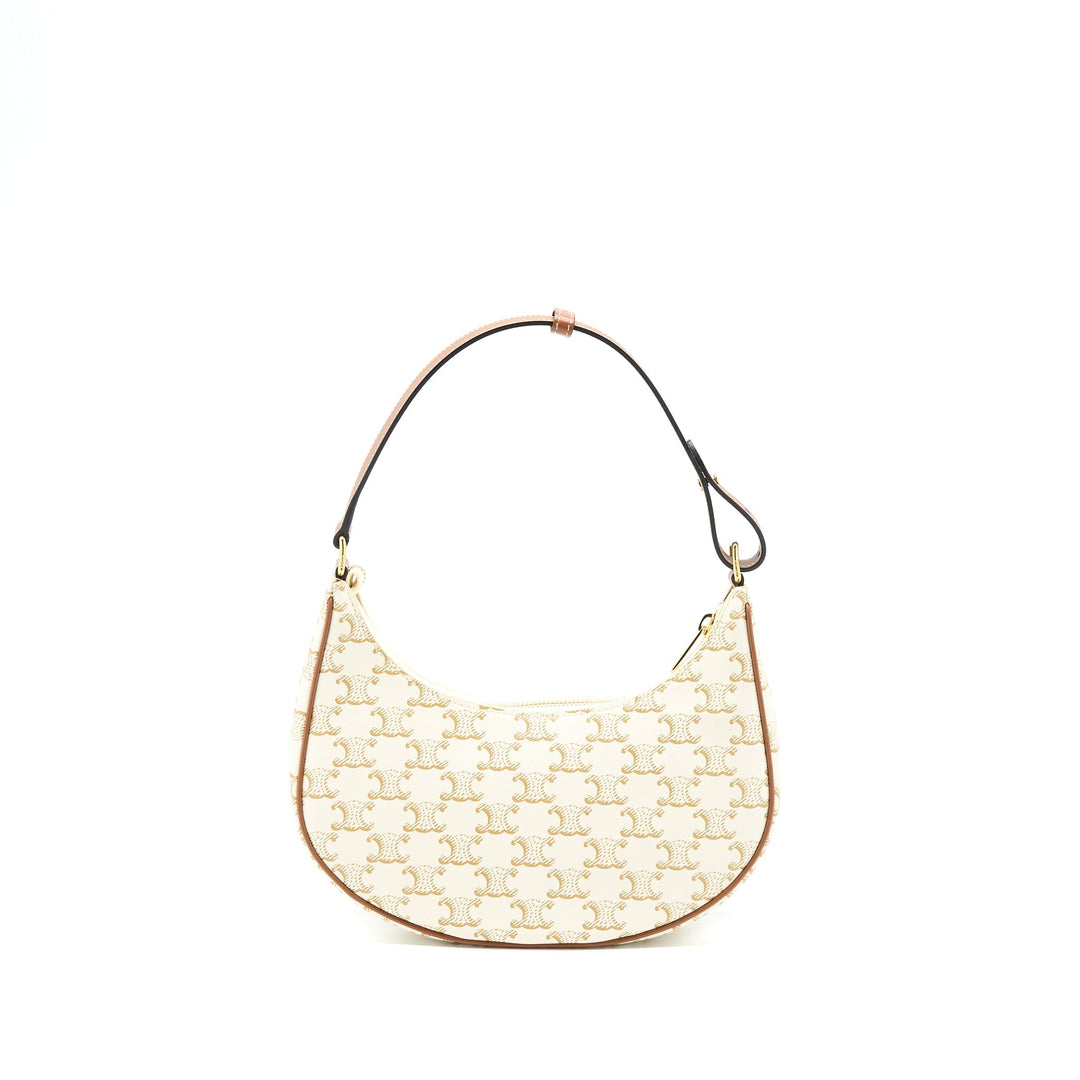 Top Quality Celine Ava Bag in Triomphe Canvas/Calfskin White