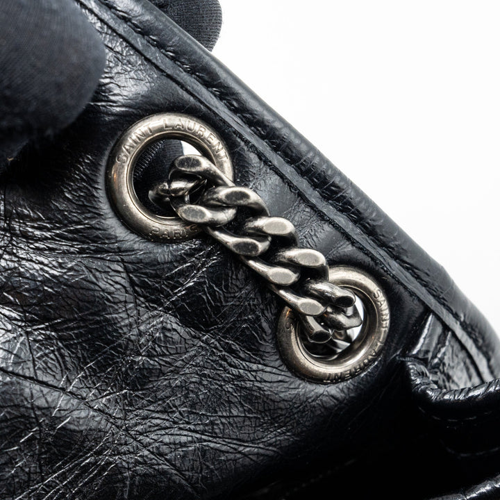 Saint laurent Medium Niki calfskin leather black SHW