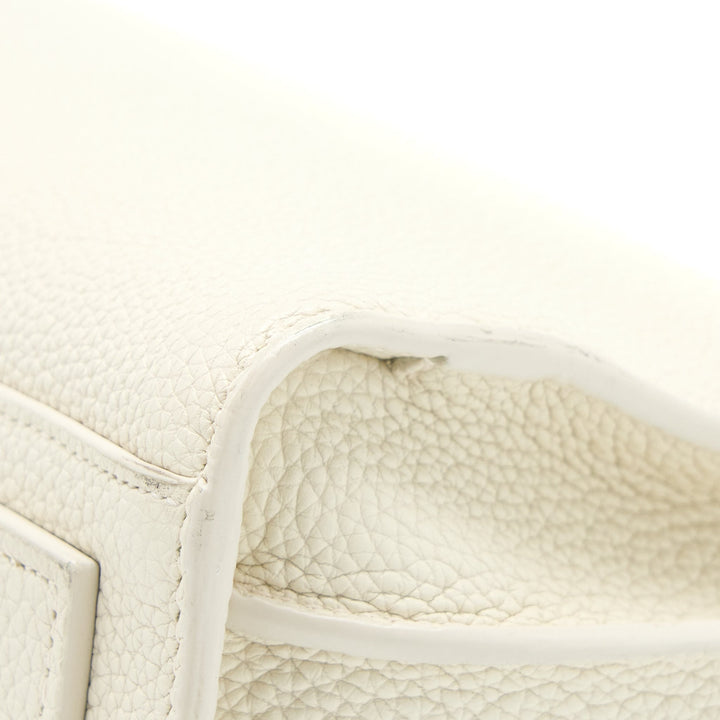 Saint Laurent Sac De Jour Tote Bag Calfskin White SHW