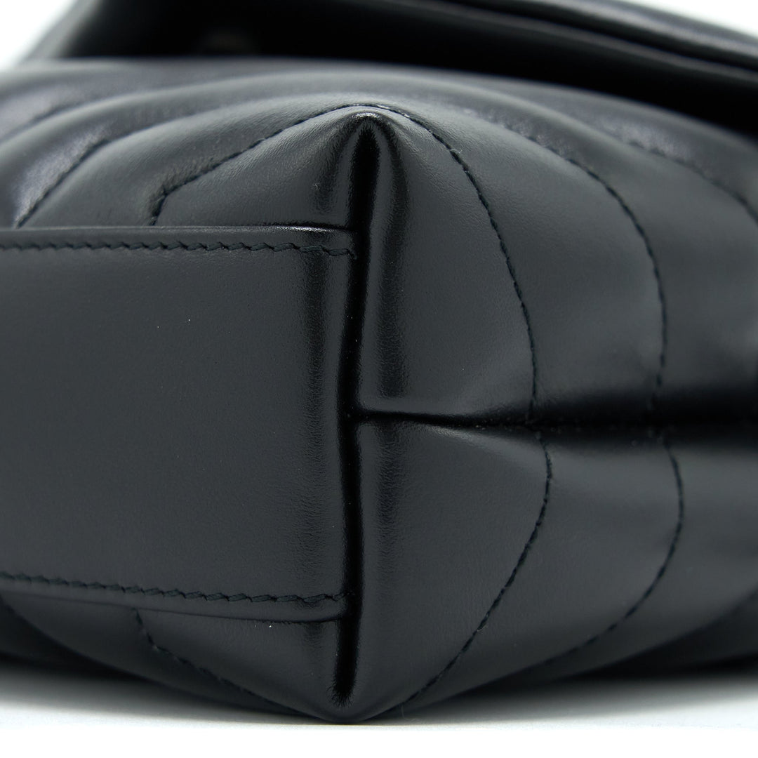 Saint Laurent Loulou Toy Strap Bag Calfskin Black With Black Hardware