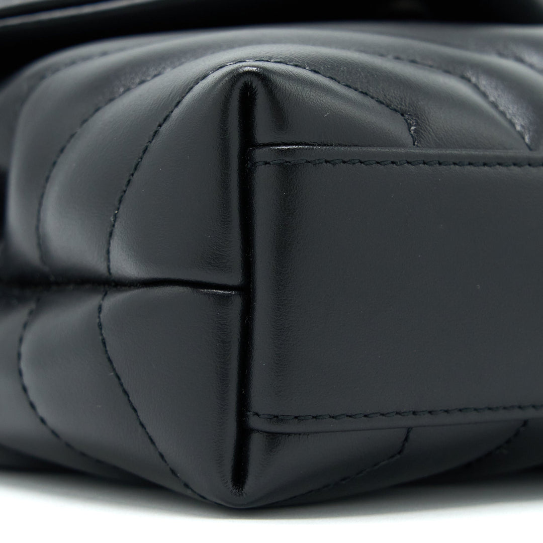 Saint Laurent Loulou Toy Strap Bag Calfskin Black With Black Hardware