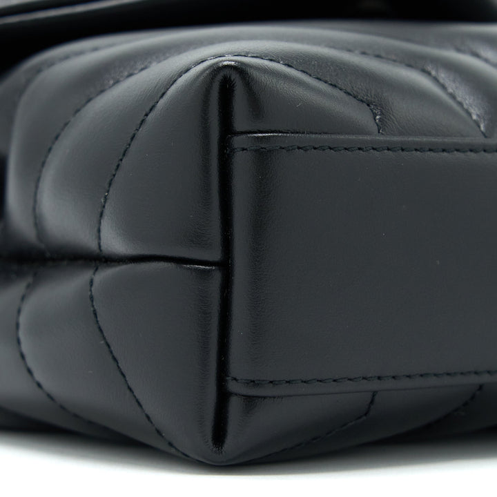 Saint Laurent Loulou Toy Strap Bag Calfskin Black With Black Hardware