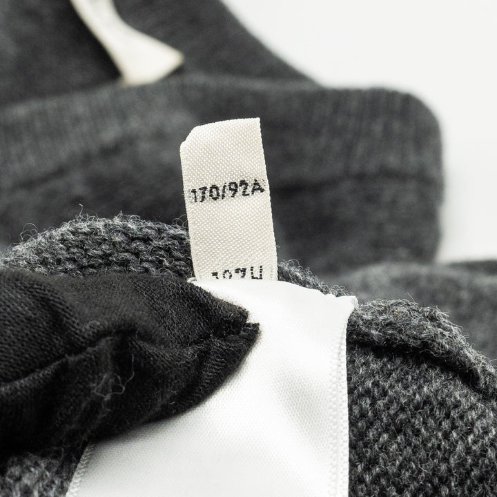 Celine Size L Graphic Print Crew Neck Sweater Wool/Cashmere Dark Grey