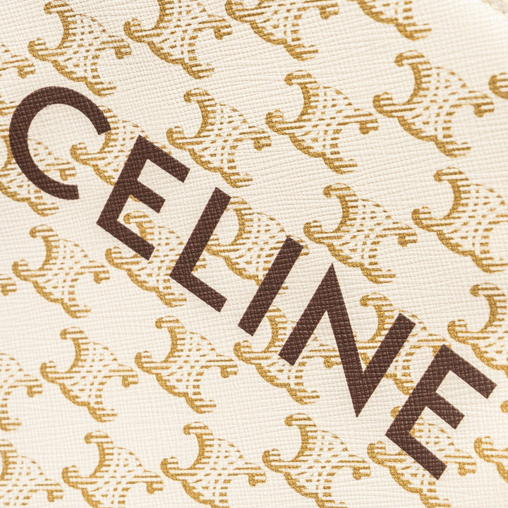 Top Quality Celine Mini Vertical Cabas in Triomphe Canvas/Calfskin White
