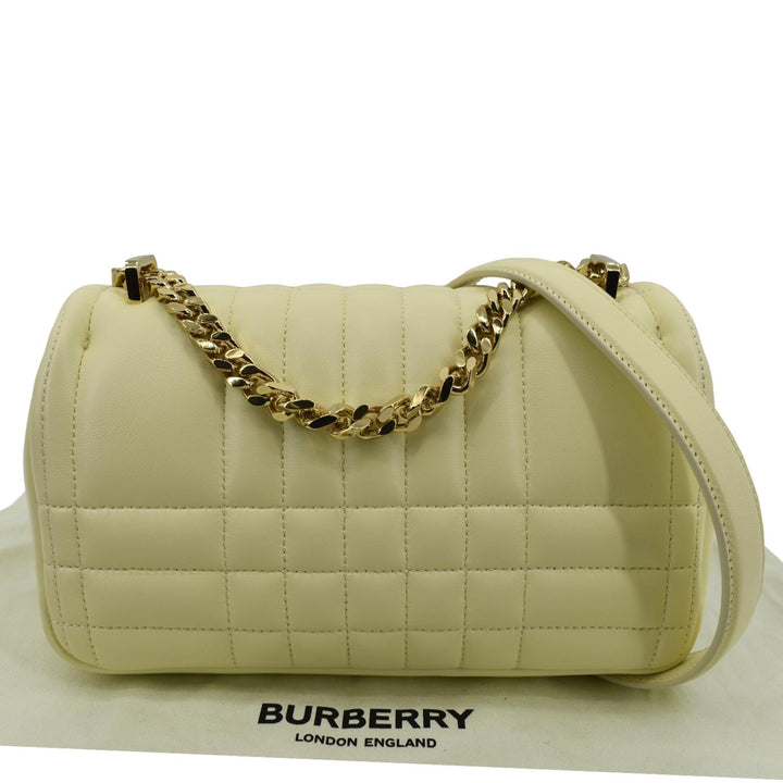 Burberry Lola Medium Quilted  Leather Shoulder Bag Cool Lemon