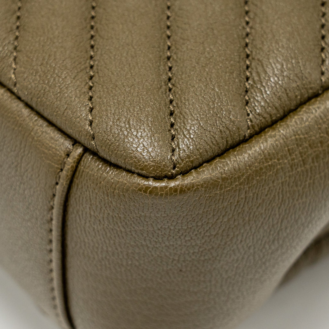 Saint Laurent/YSL Medium College Bag Quilted Lambskin Anemone Green GHW