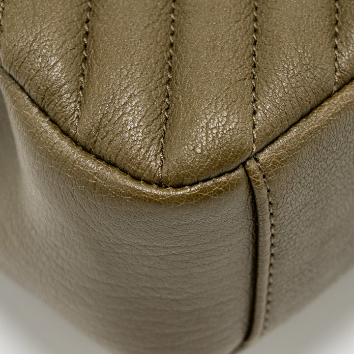 Saint Laurent/YSL Medium College Bag Quilted Lambskin Anemone Green GHW