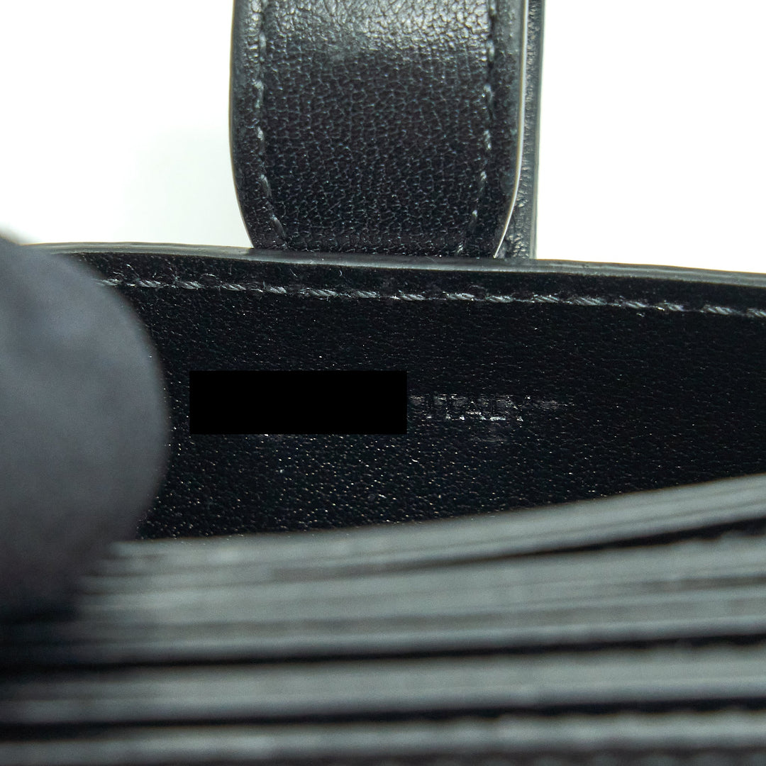 Top Quality Celine Accordeon Card Holder Grained Calfskin Black