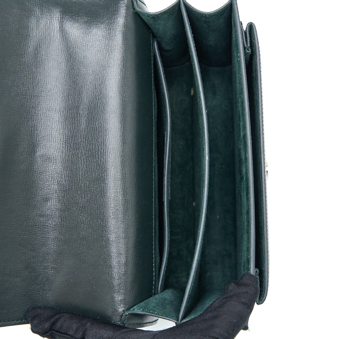 Saint Laurent Sunset Chain Bag Calfskin Dark Green SHW
