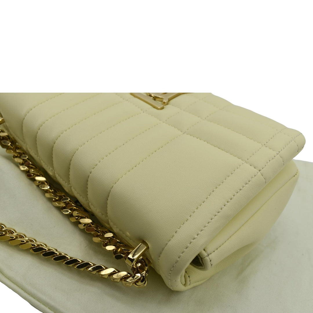 Burberry Lola Medium Quilted  Leather Shoulder Bag Cool Lemon