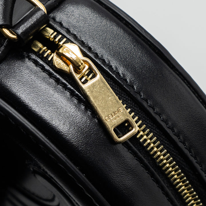 Top Quality Celine Oval Bag Cuir Triumphed Calfskin Black