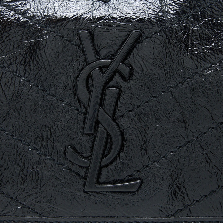 Saint Laurent Medium Niki Chain Bag Aged Calfskin Black Ruthenium Hardware