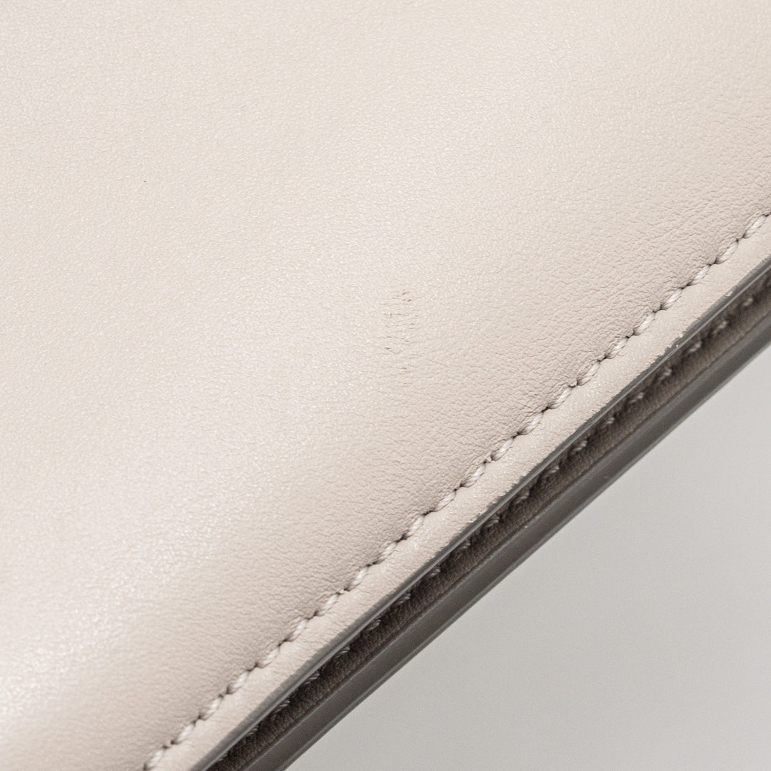 Celine mini clasp shoulder bag light grey leather