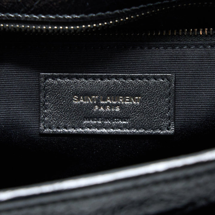 Saint Laurent Medium Niki Chain Bag Aged Calfskin Black Ruthenium Hardware