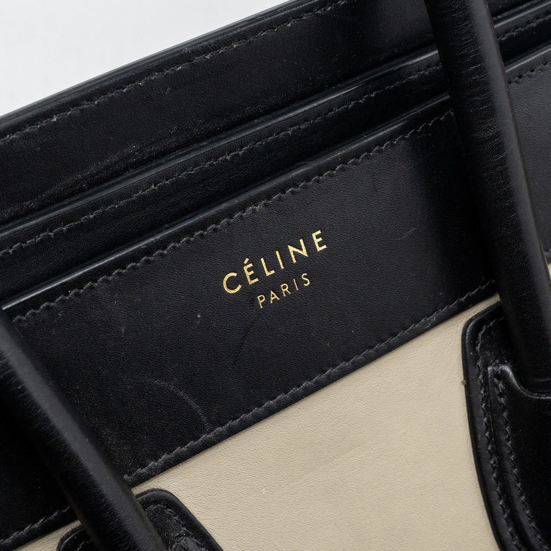 Celine micro luggage calfskin / suede leather multicolour