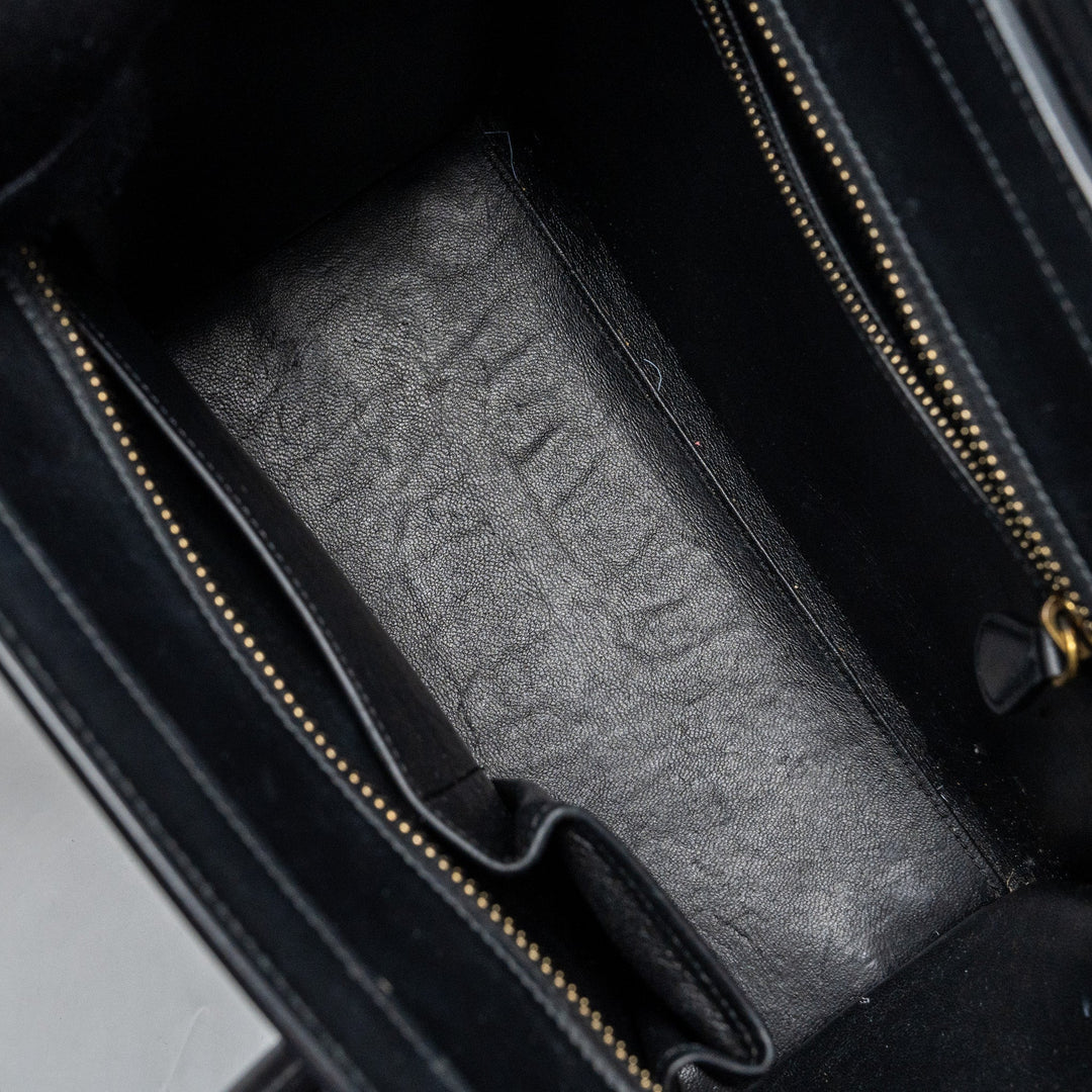 Celine micro luggage calfskin / suede leather multicolour