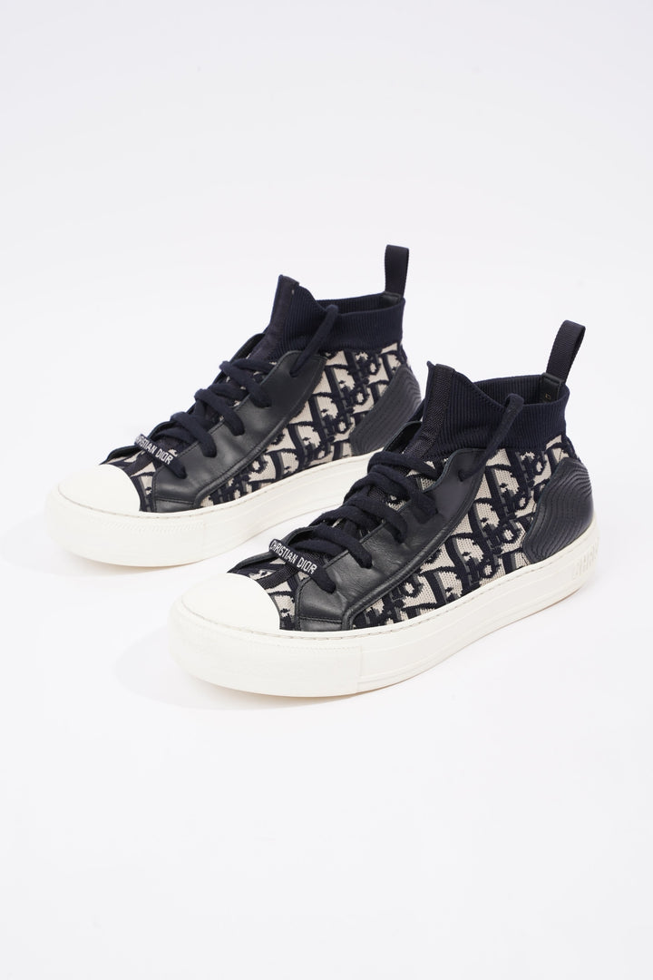 Christian Dior Womens Walk n' Dior High Top Blue / White EU 38 / UK 5