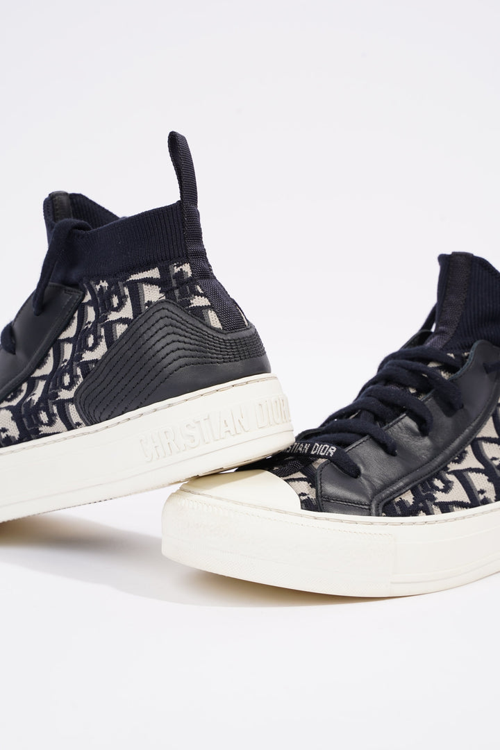 Christian Dior Womens Walk n' Dior High Top Blue / White EU 38 / UK 5